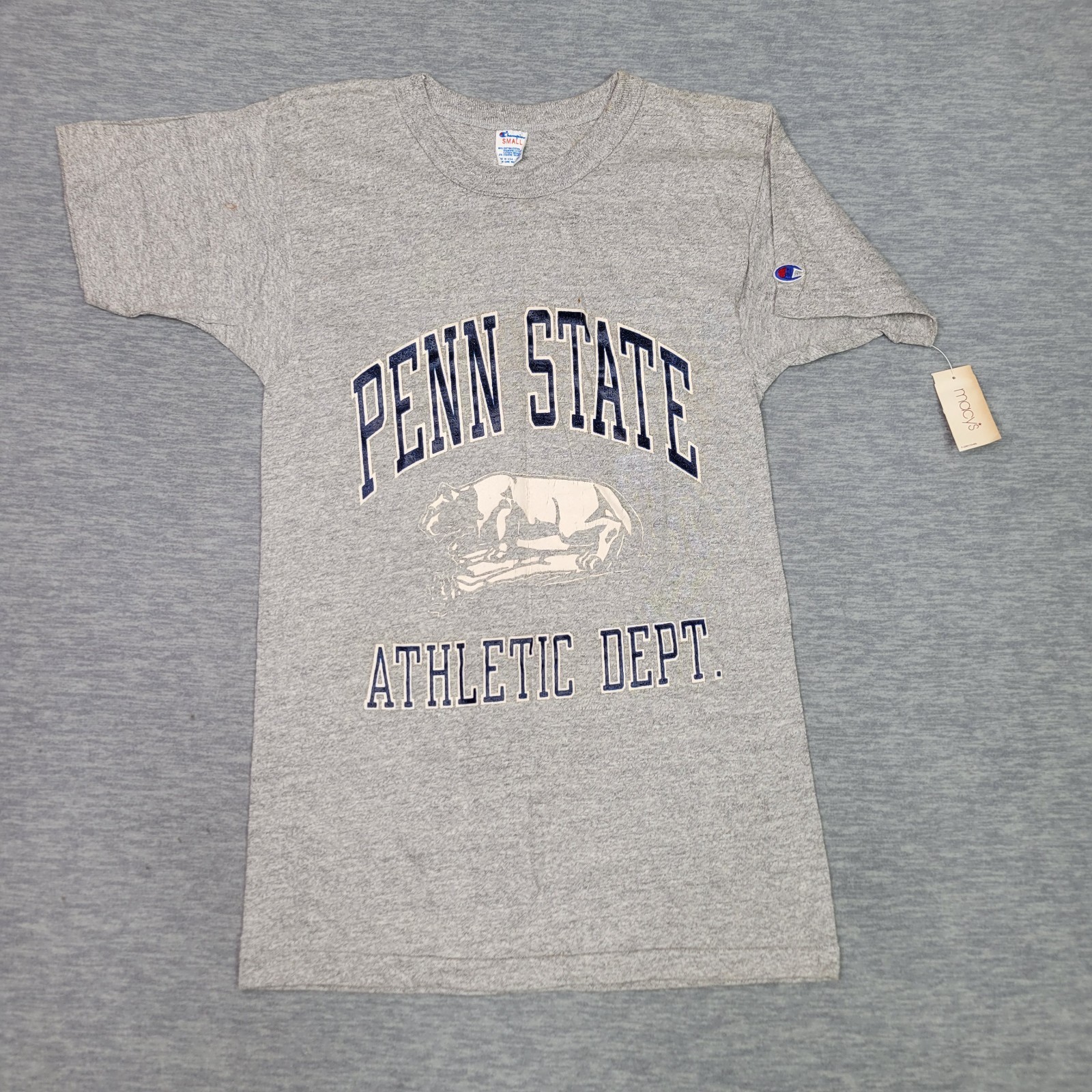 Vintage 80s Champion Penn State T Shirt Size Small Made In USA See Description