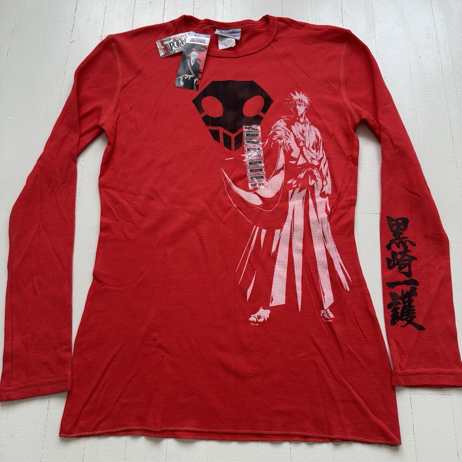 Ripple Junction BLEACH Ichigo Kurosaki Manga Red Thermal Men’s Medium NWT VTG