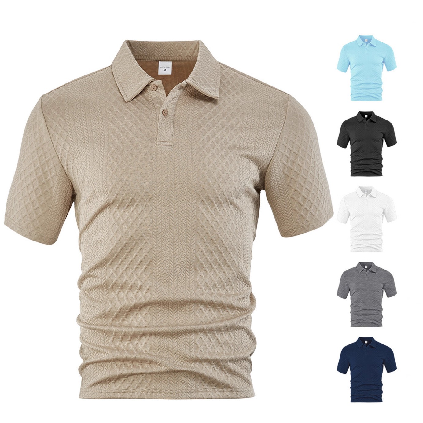 Summer Thin Loose Breathable Solid Collar Polo