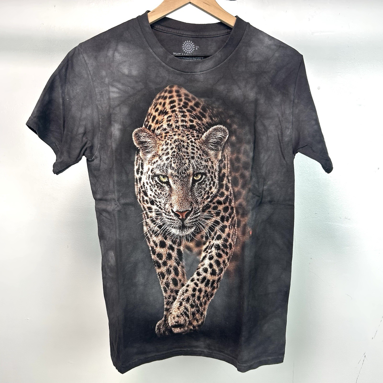 Leopard Savage Tiger King Spotted Big Cat Wild Cotton Brown Mountain Shirt Small