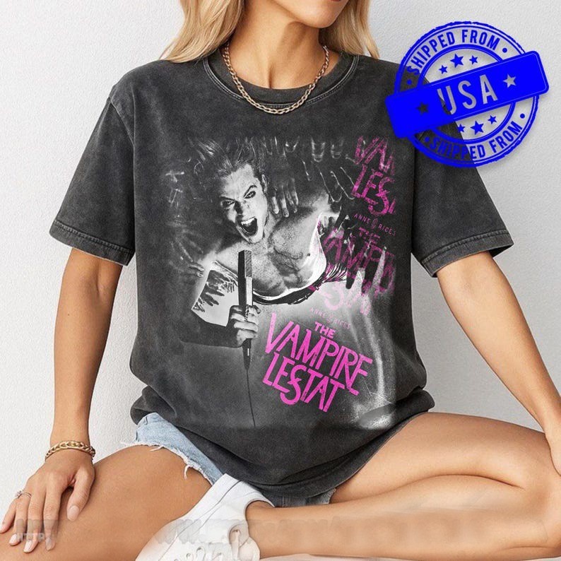Vampire Lestat Retro Horror Band Tee — Gothic Vampire Graphic T-Shirt