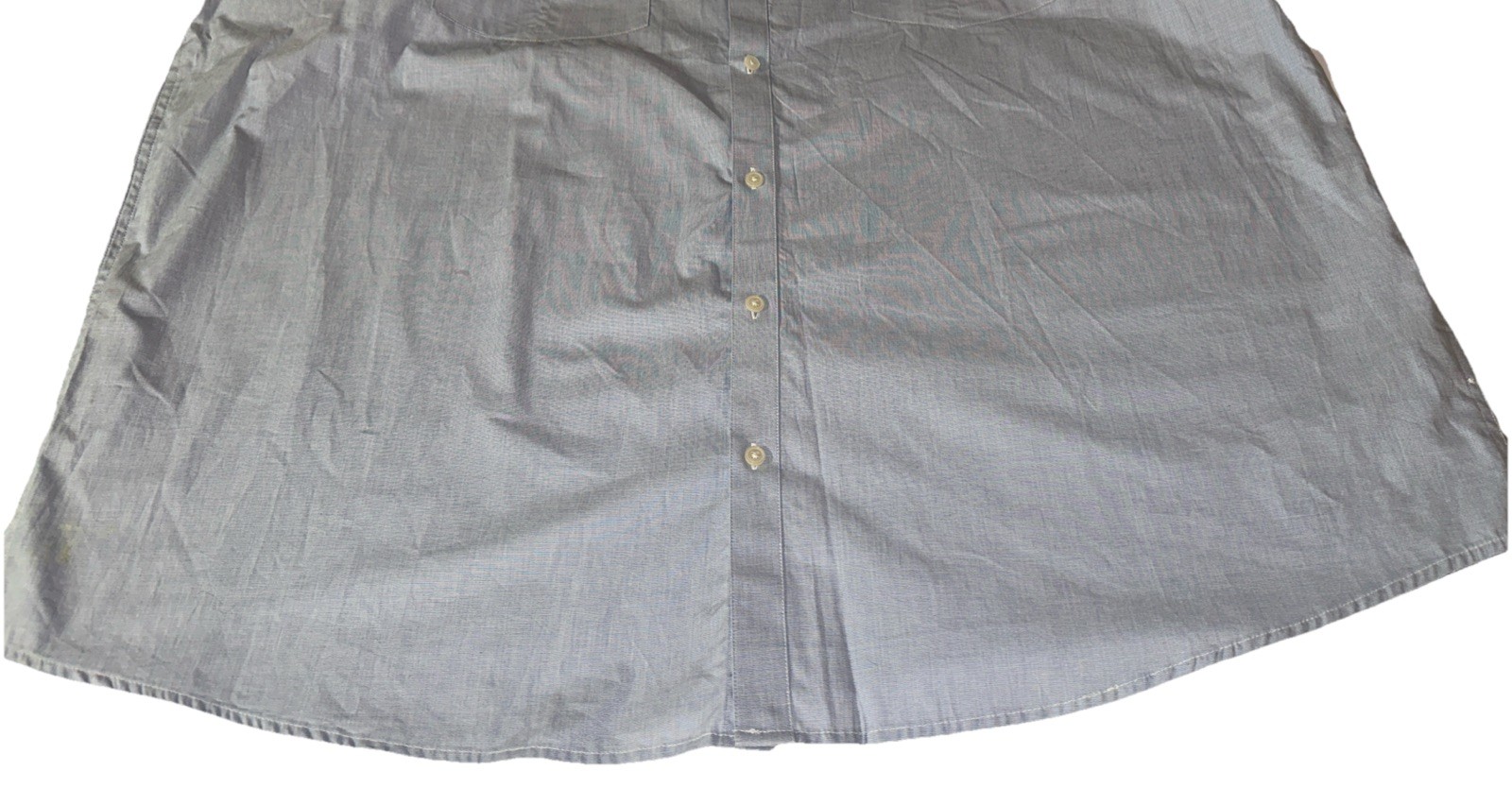 FOUNDRY Men Short Sleeve Button-up Shirt Big & Tall 3XLT 100% Cotton Lt Blue NWT
