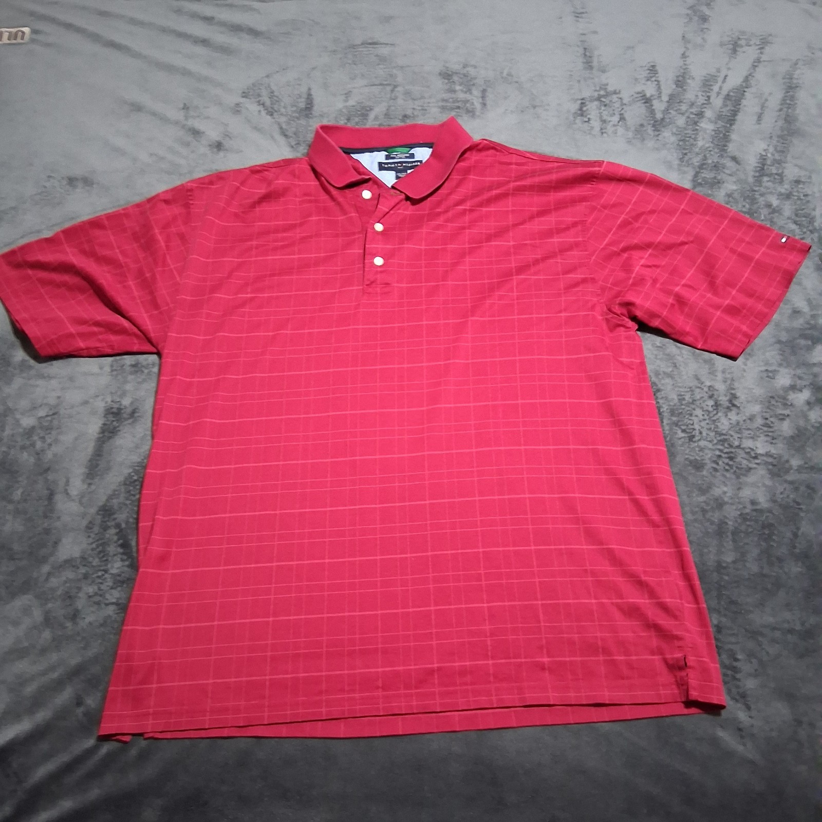 Tommy Hilfiger Golf Polo Shirt Mens 2XL Red