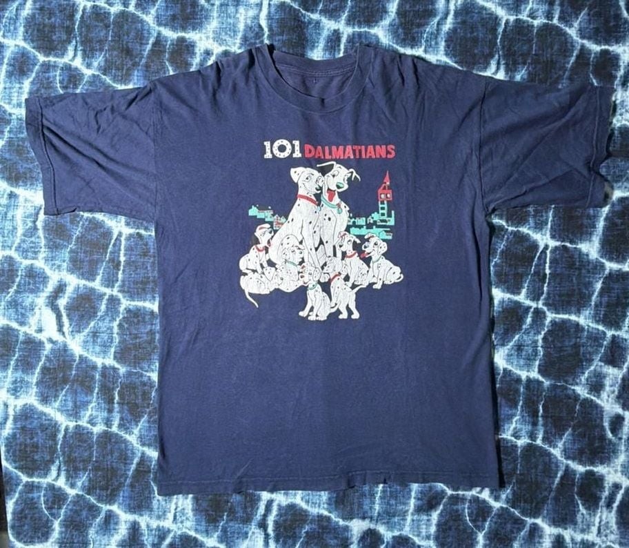 Vintage 101 Dalmatians Graphic Navy T-Shirt