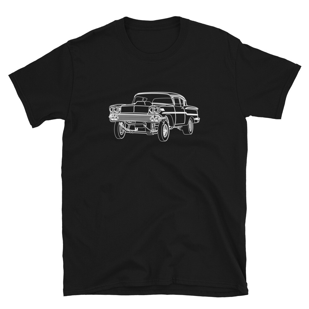 Softstyle T-Shirt For Chevrolet Gasser Drag Classic 1958 Car Owners Gift