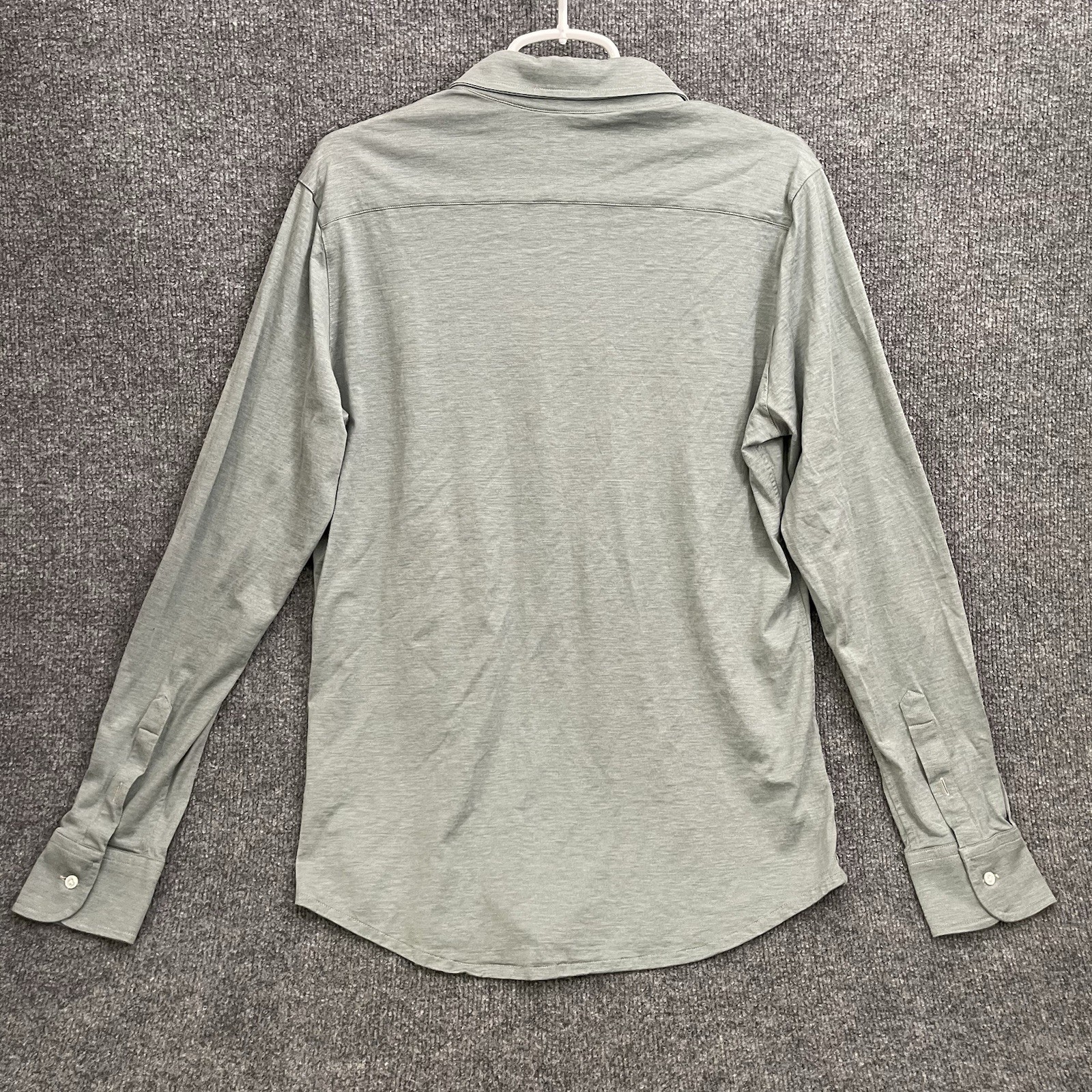 Luca Faloni Button Up Shirt Men’s Sz XL Cotton Linen Blend Long Sleeve Green