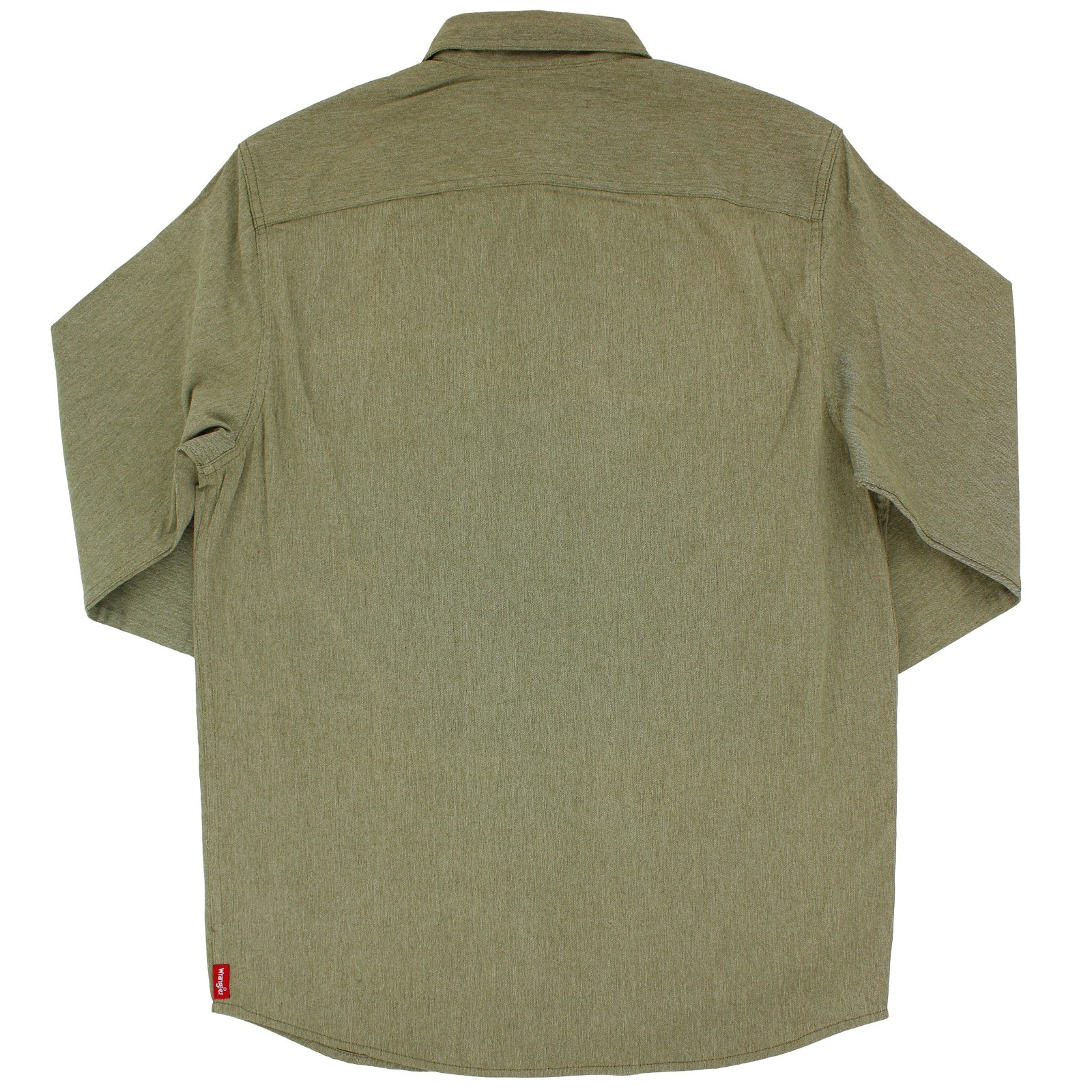 Wrangler Men’s Long Sleeve Button Up Collared Shirt with Front Button Pockets