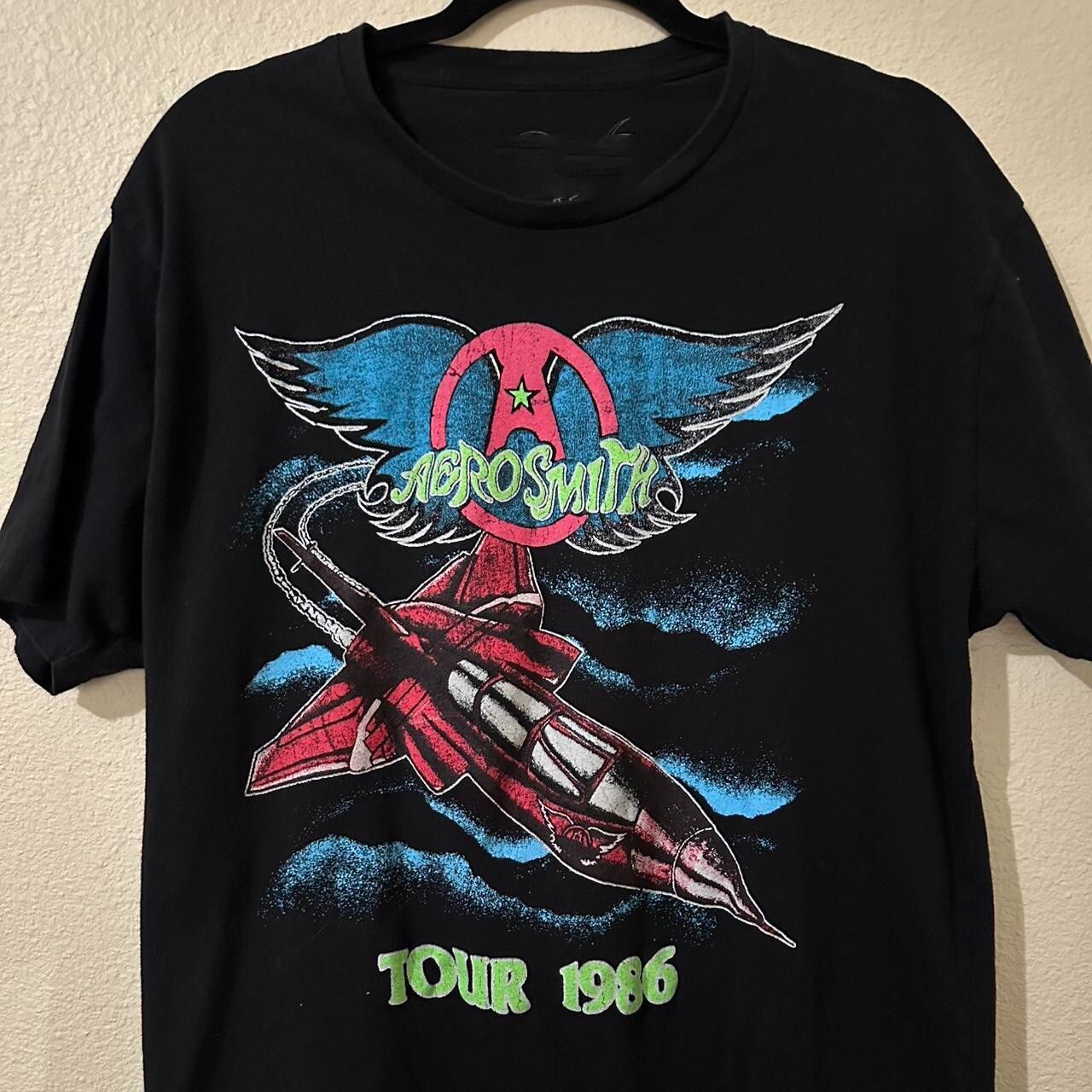 Vintage Aerosmith Band Tour 1986 Cotton Shirt Unisex Concert S to 5XL CR157