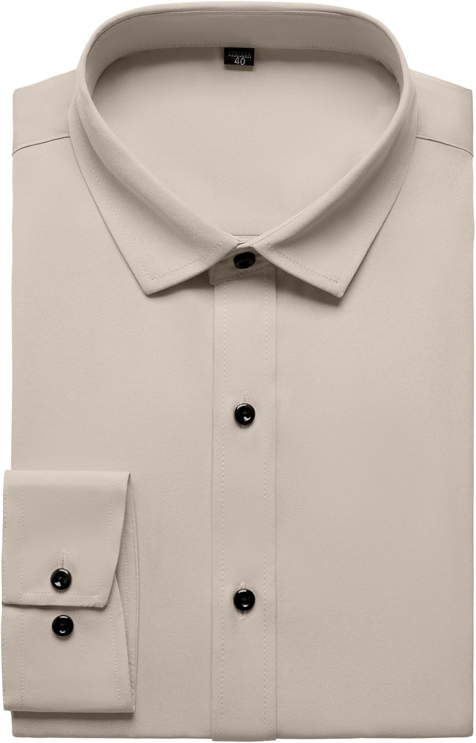 Men’s Wrinkle-Resistant Formal Stretch Dress Shirt, Button Down for Wedding