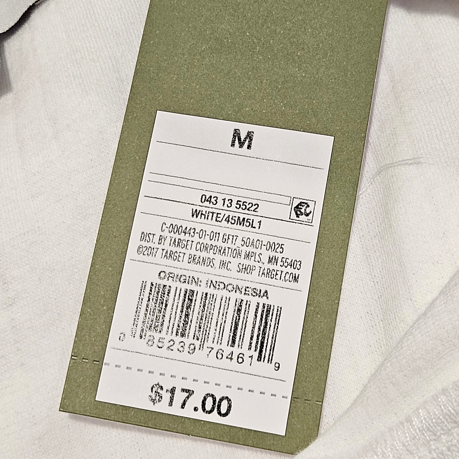 NWT Goodfellow & Co Size M Ribbed Pullover White Top w/Johnny Collar