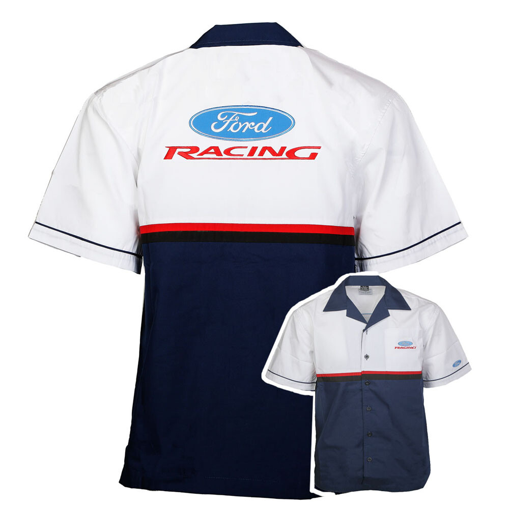 Ford Racing Button Up Mechanic Pit Shirt