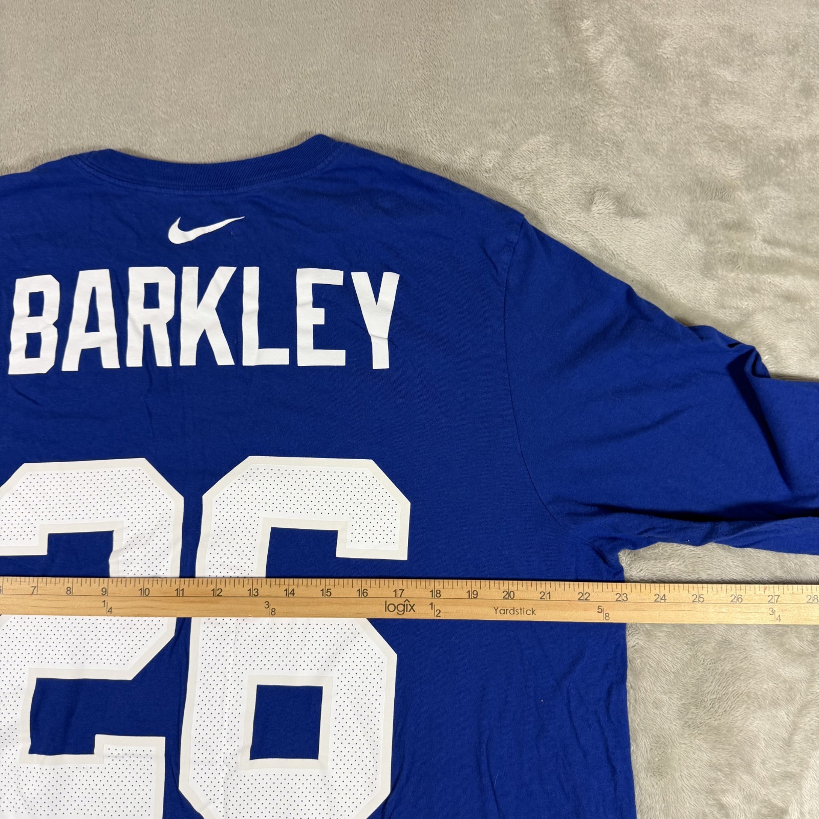 New York Giants Saquon Barkley #26 Long sleeve Shirt XL Blue Nike