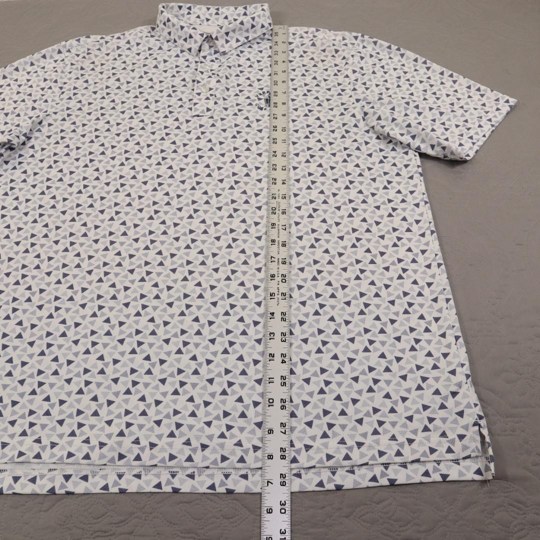 Straight Down Polo Shirt Mens Large Geometric Dot Verrado Golf Club Performance