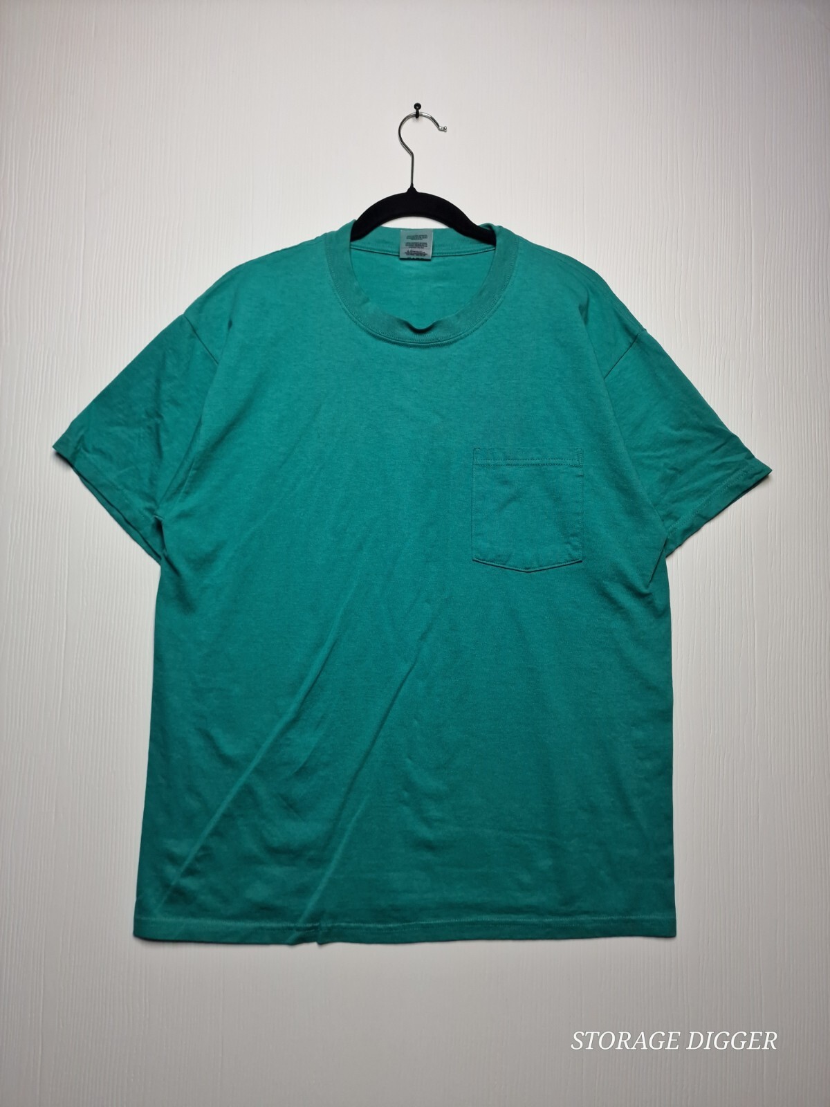 Brisco Apparel Men’s Green T-Shirt 100% Cotton Plain Pocket Blank Casual Size L