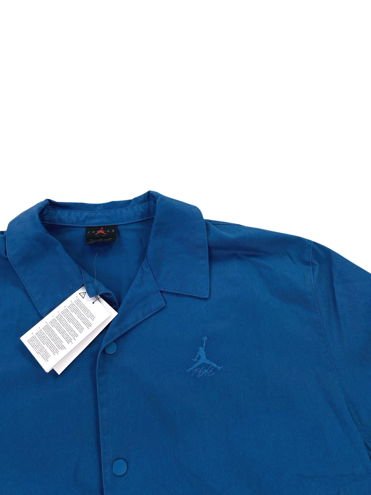 NEW Jordan Essentials Snap Button Statement Shirt Industrial Blue FN4625-457