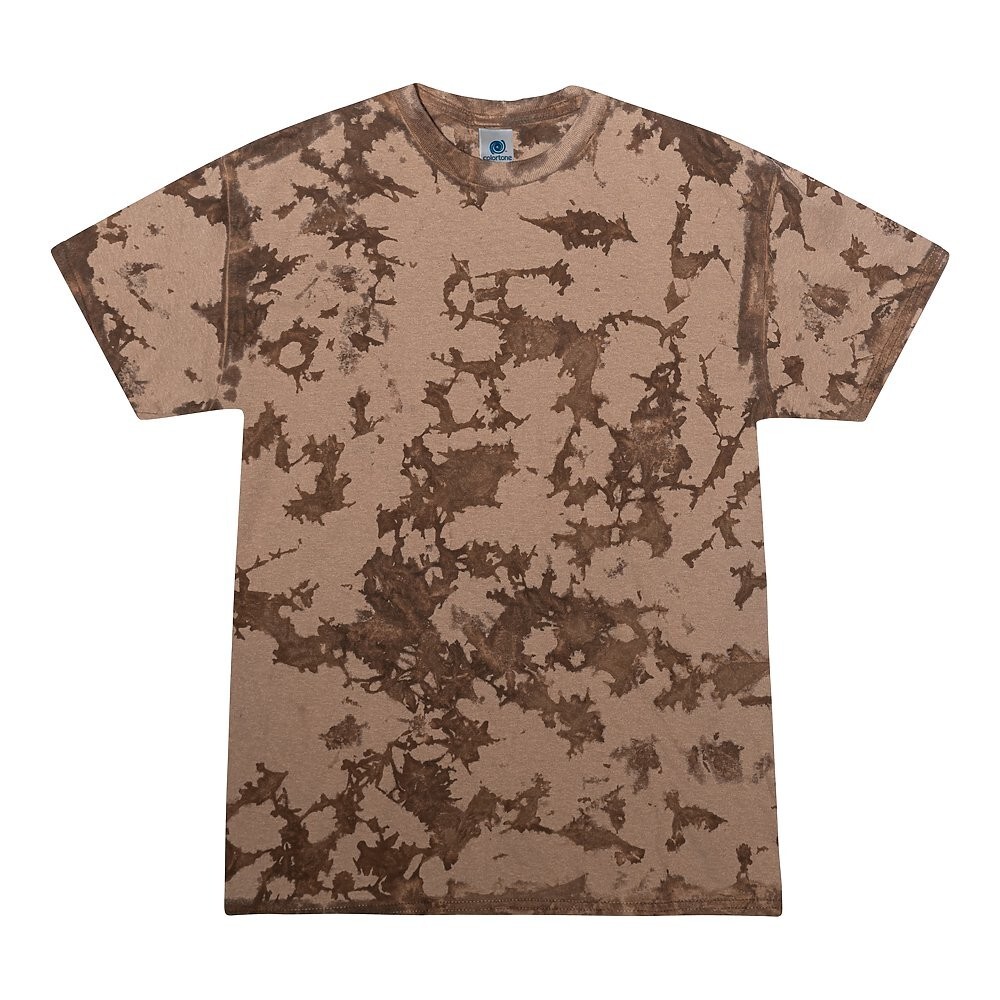 Multi-Color Tie Dye Iced T-Shirts, Adults Short Sleeve Cotton Colortone