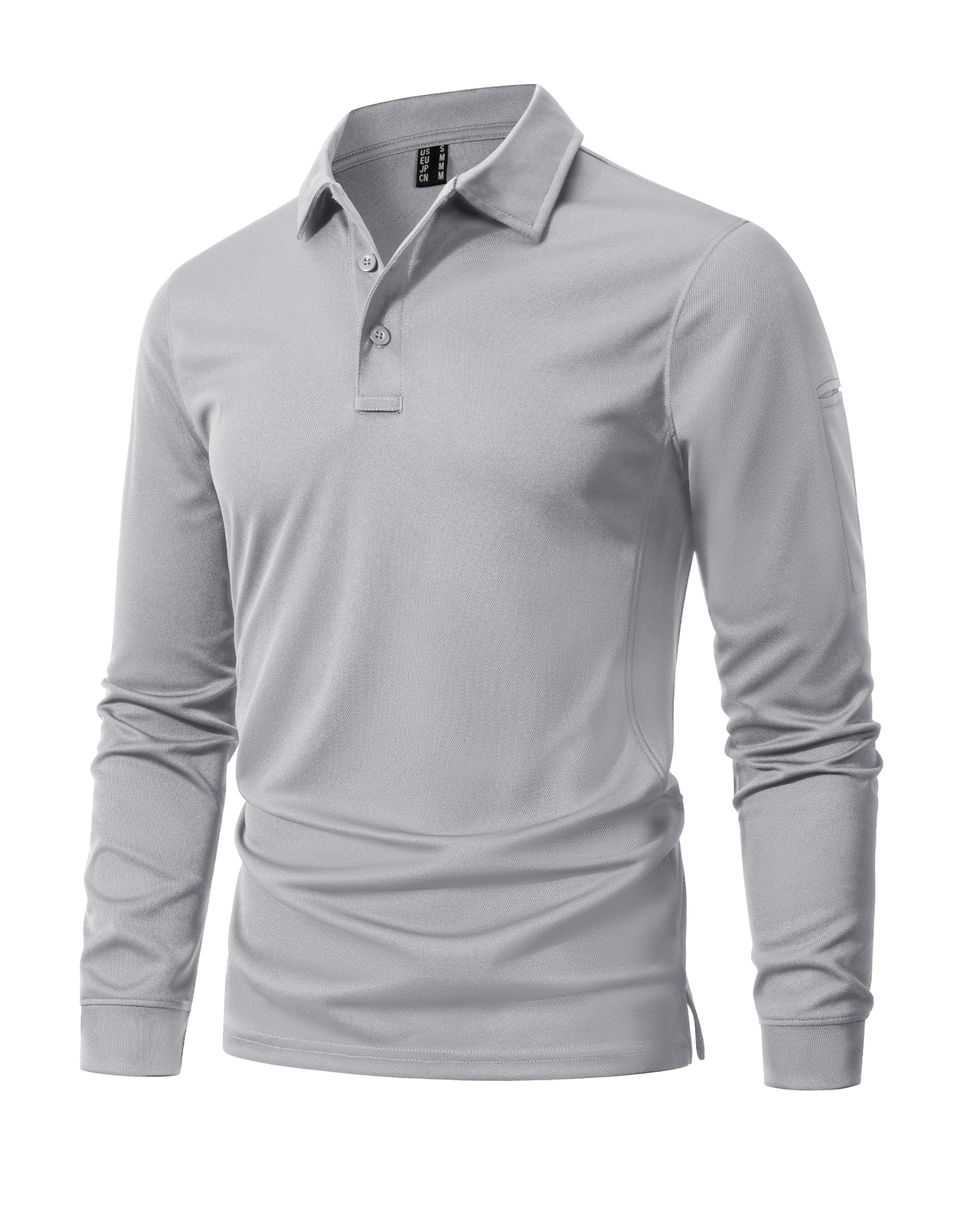 Men’s Polo Shirt Quick Dry Performance Lightweight Sports Long Sleeve T-Shirts