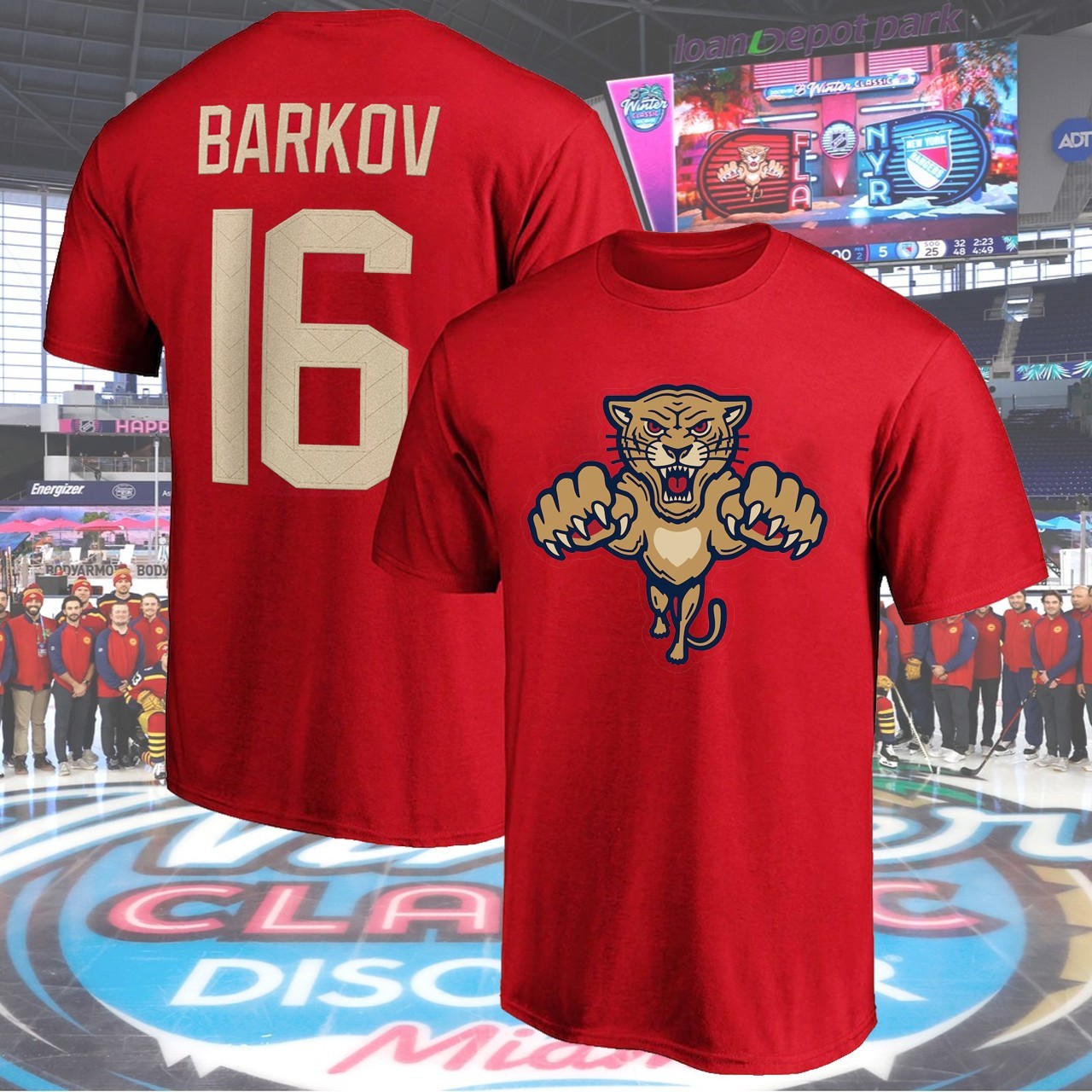 Tkachuk 19, Bobrovsky 72, Barkov 16, Marchand 63 Name & Number Players For Fan
