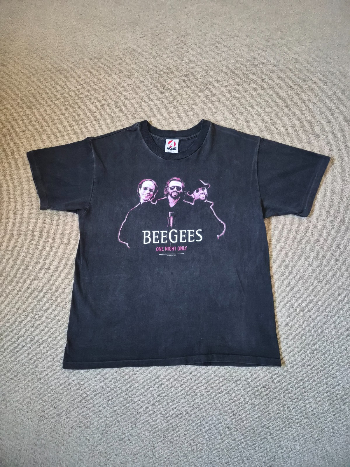 Vintage 1998 Bee Gees One Night Only Tour T-Shirt Size XL ACME Made in Australia