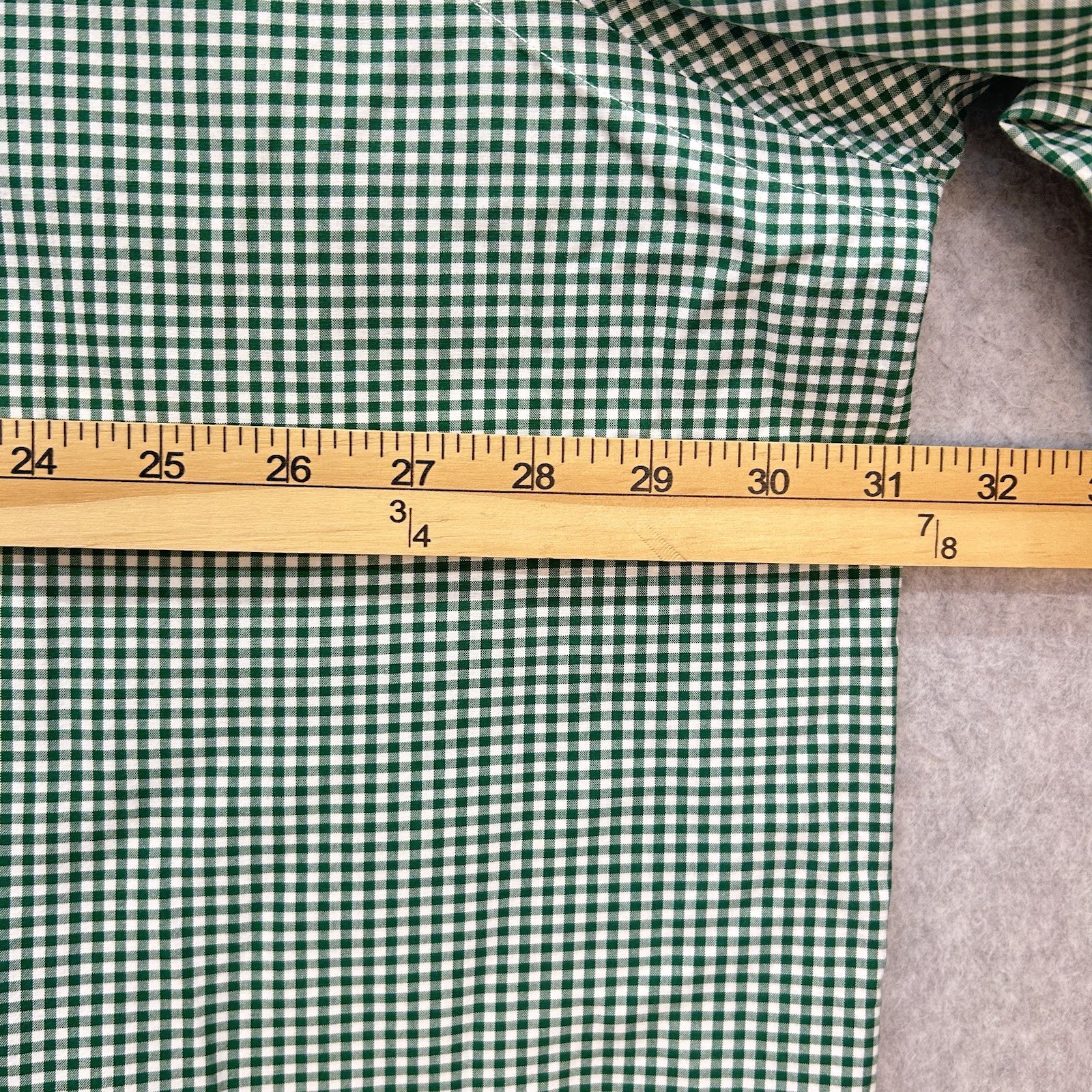 Ralph Lauren Shirt Men 3XB Green Gingham Long Sleeve Button Down Casual Stretch