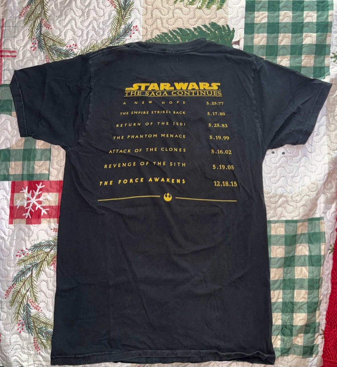 Star Wars “The Force Awakens” Movie Poster Galaxy Premiere T Shirt- Men’s Medium