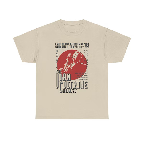Vintage John Coltrane Japan Concert Tee – Unisex Heavy Cotton Shirt