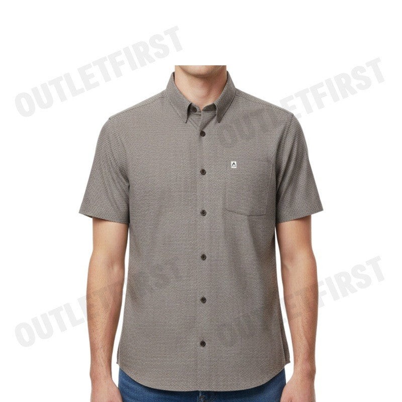 ARROW MEN’S PREMIUM COLLECTION SHORT SLEEVES SHIRT COLOR BROWN CODE: