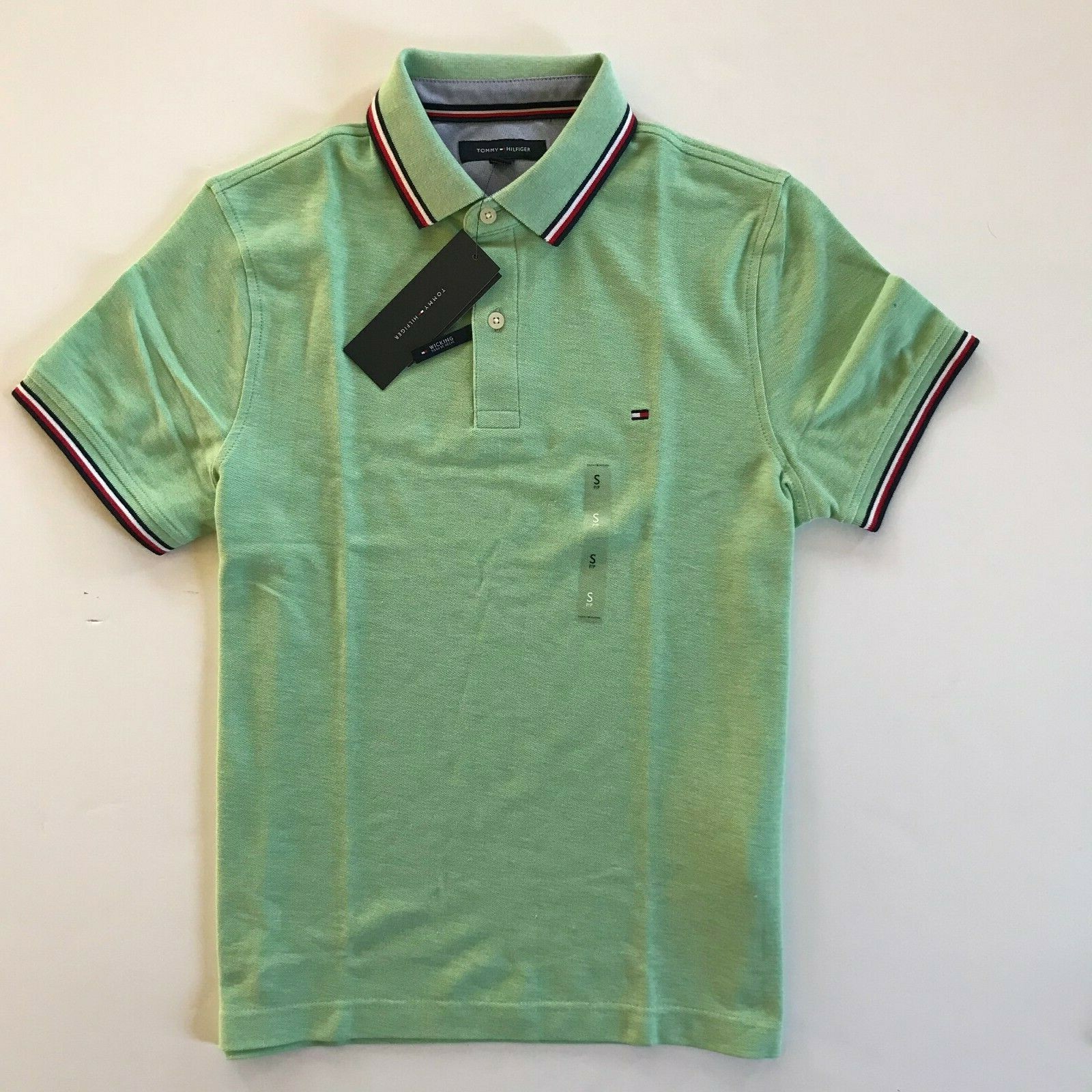 NWT Tommy Hilfiger Men’s Wicking Performance Pique Solid Short Sleeve Polo Shirt
