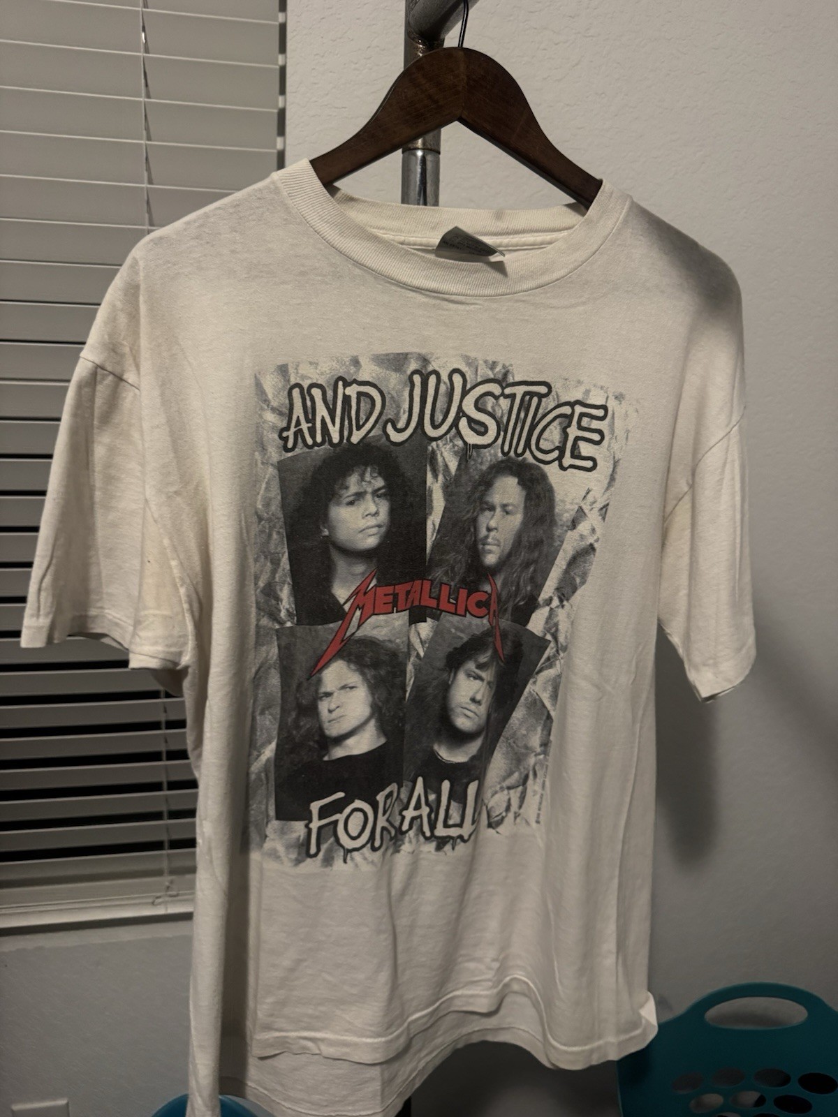 Vintage Metallica And Justice For All T Shirt Bockum Tag Size XL 1988
