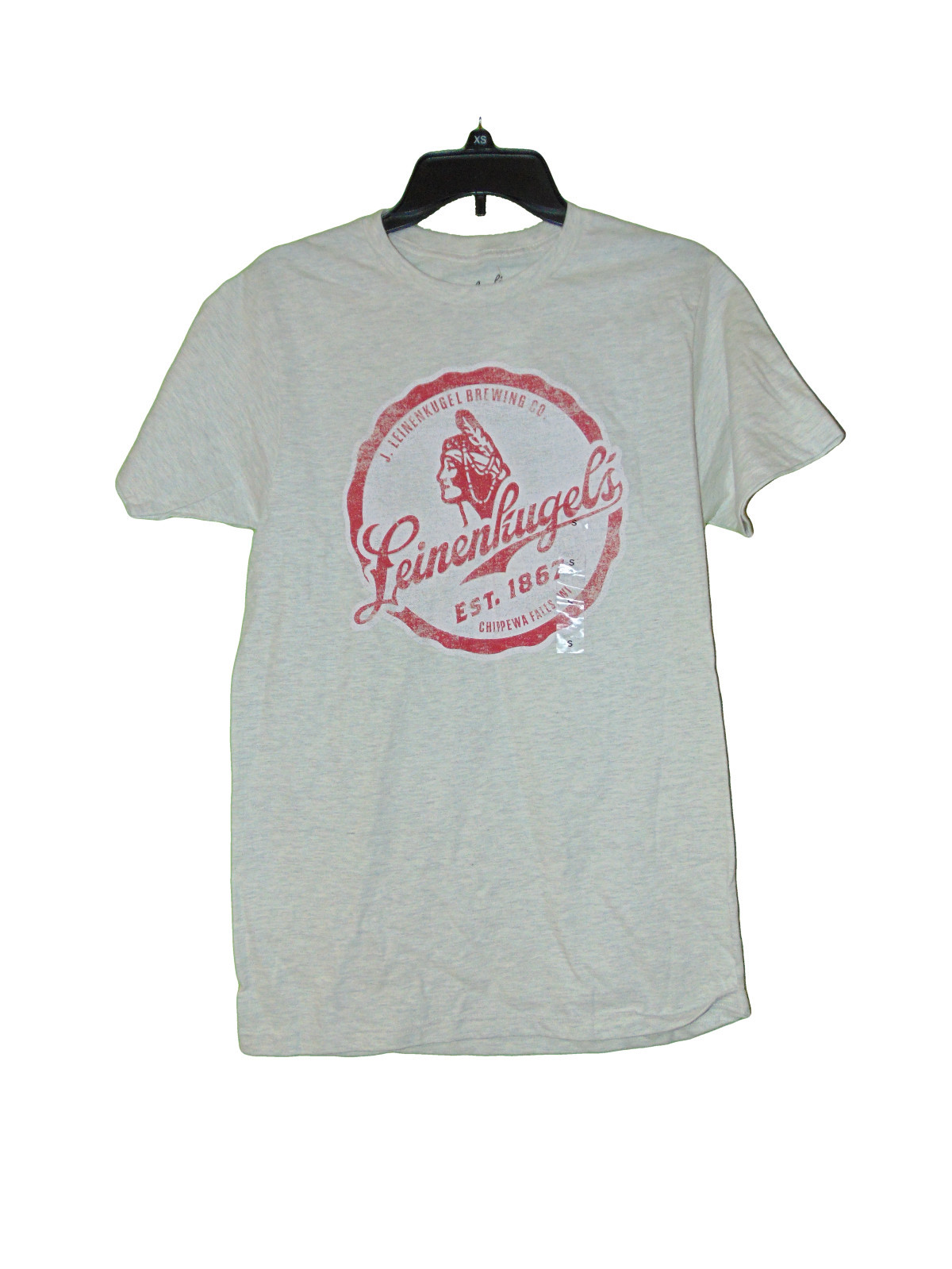 Leinenkugel’s Beer T-Shirt Mens Small Gray Logo Graphic NWOT Cotton Blend