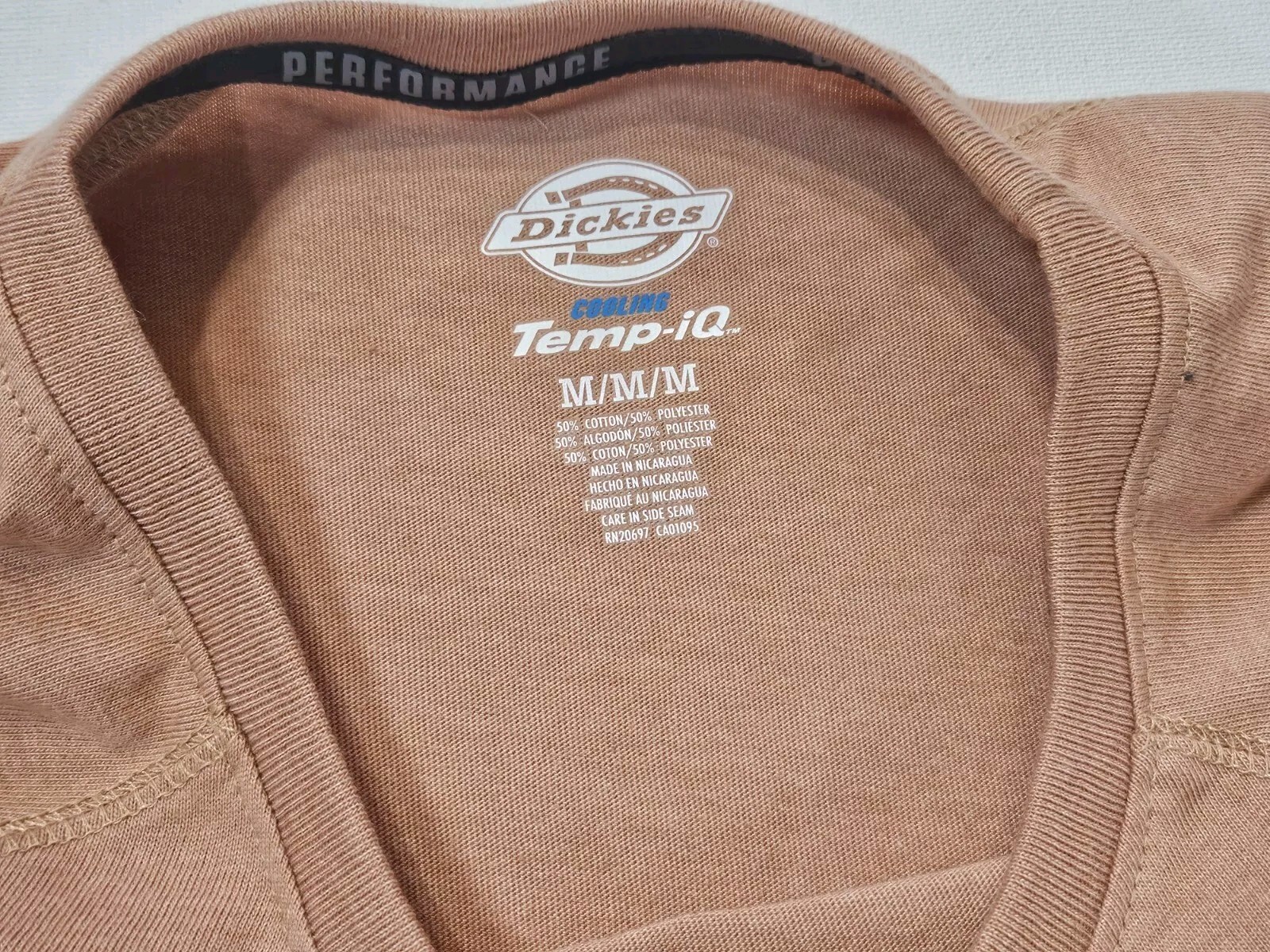 NWT Dickies Temp IQ Performance Cooling T-Shirt Mens Medium Rust Orange Workwear