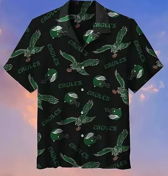Philadelphias Eagles Retro Logo Hawaiian Shir