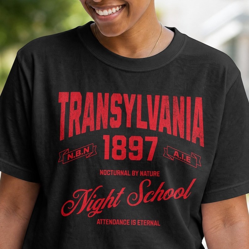 Transylvania 1897 Night School T-Shirt | Dracula Inspired Vampire Shirt