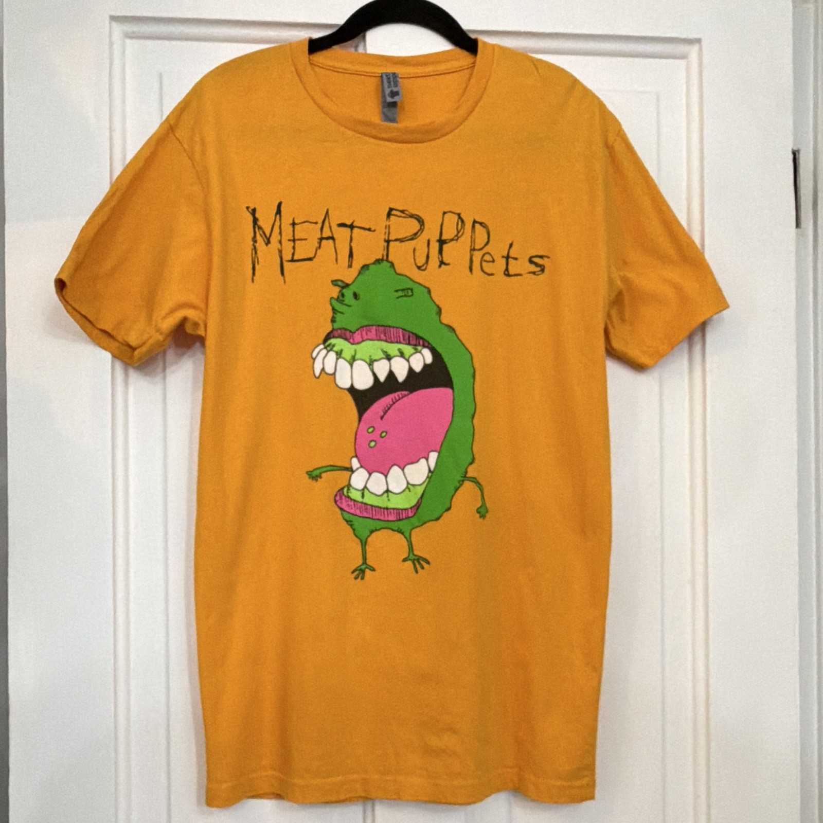Meat Puppets Next Level Apparel Graphic Band Men’s T-Shirt M Yellow Cotton