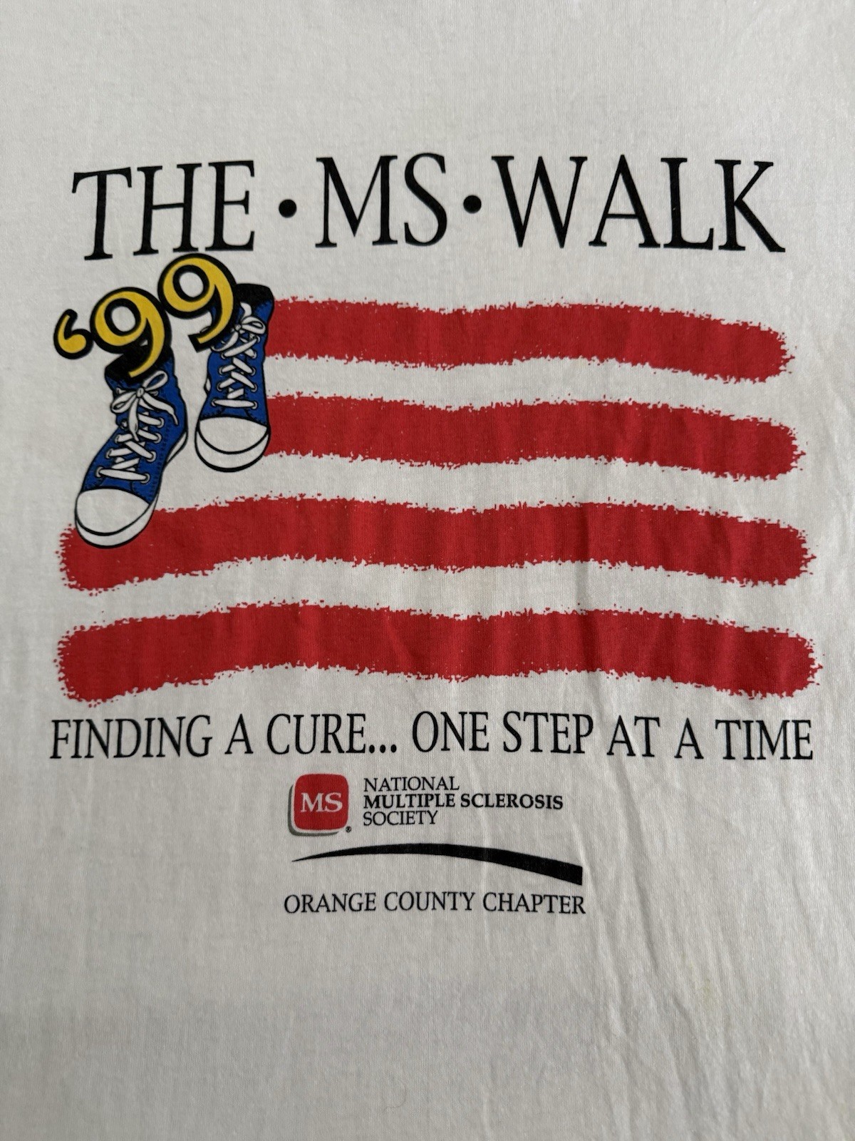 Vintage 1999 MS Multiple Sclerosis Walk Support Shirt Size Large