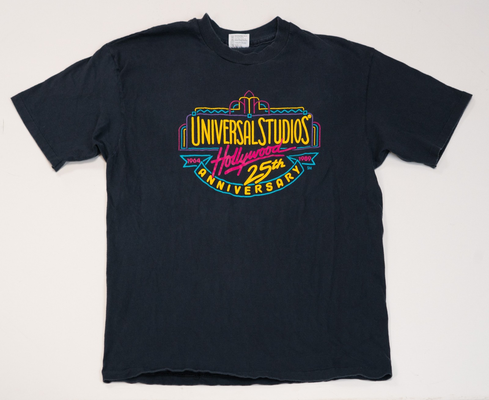 True VTG 80s Single Stitch Hollywood Shirt XL Universal Studios 25th Anniversary