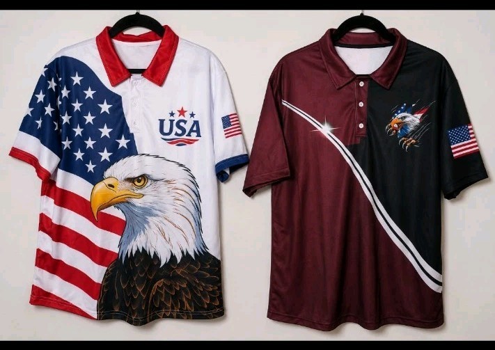 2 Patriotic Men Shirts XL No Brand