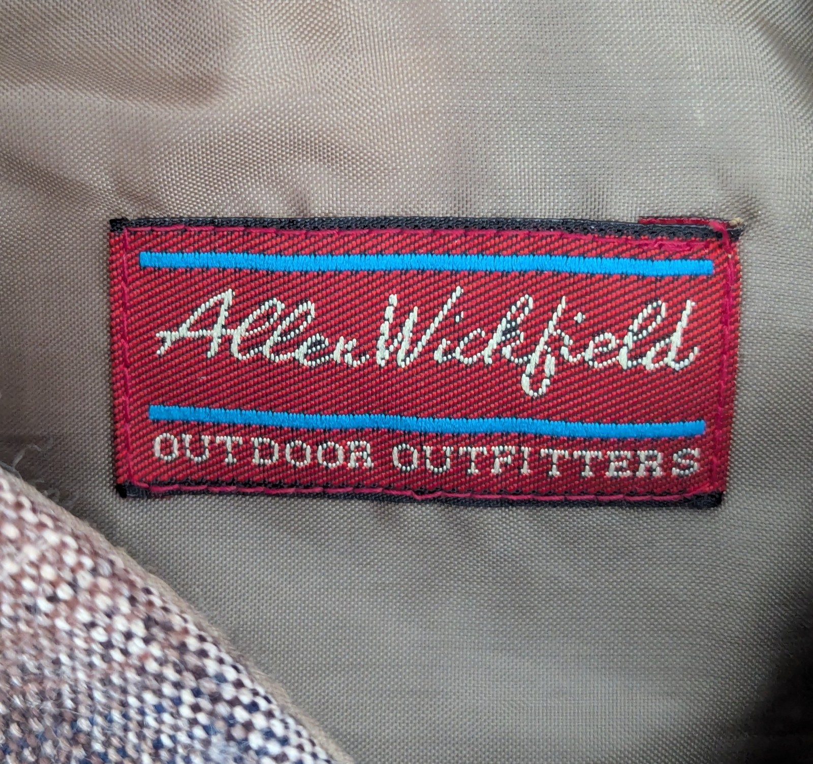 Allen Wickfield flannel shirt XL brown plaid wool blend machine washable