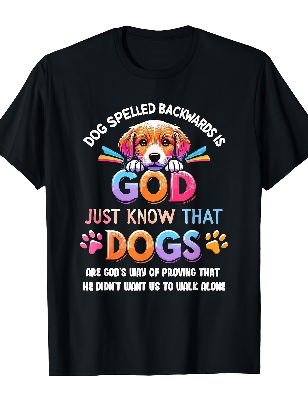 Dog Spelled Backwards Is God Funny Dog Lover T-Shirt Cute Puppy Tee