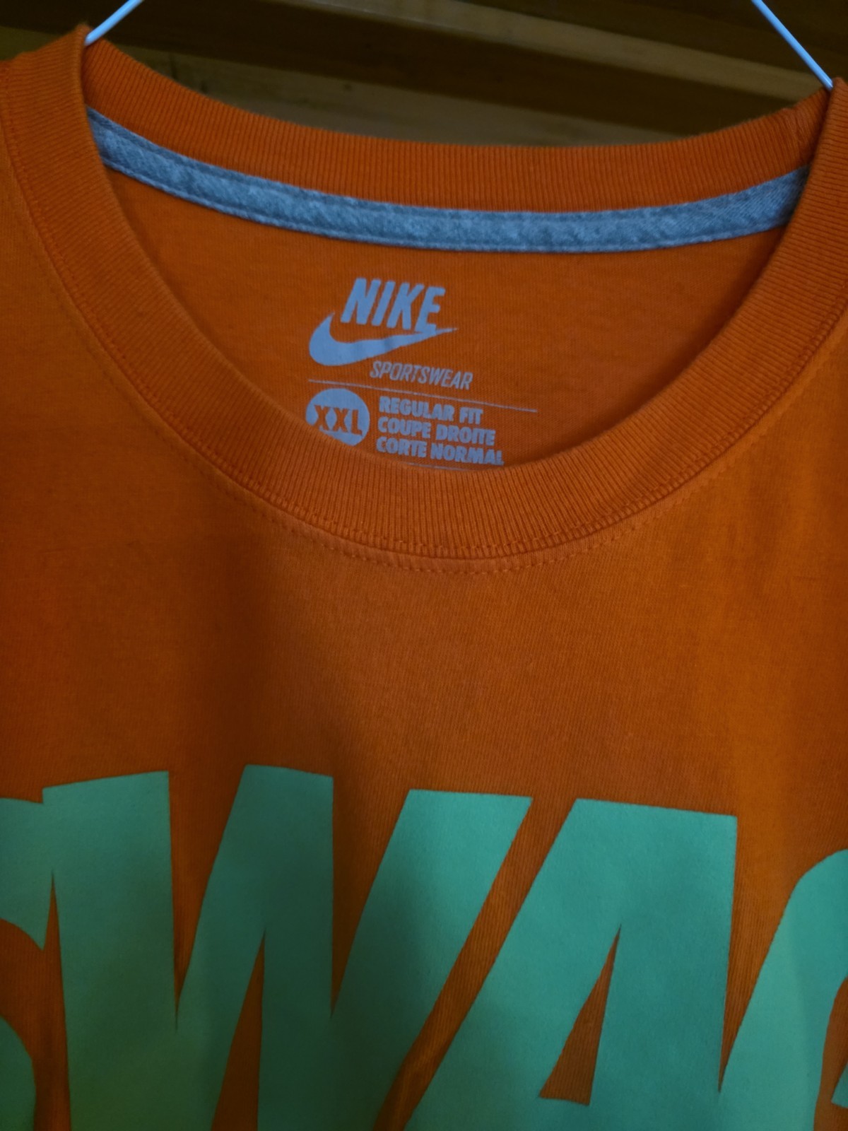 Nike Vintage T-shirt Tee Shirt XXL Swag Air Orange Green Neon Vintage Dead Stock