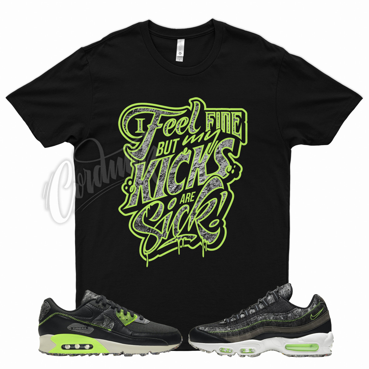SICK T Shirt for N Air Zoom M2Z2 Electric Green Max 95 90 Volt Neon 4
