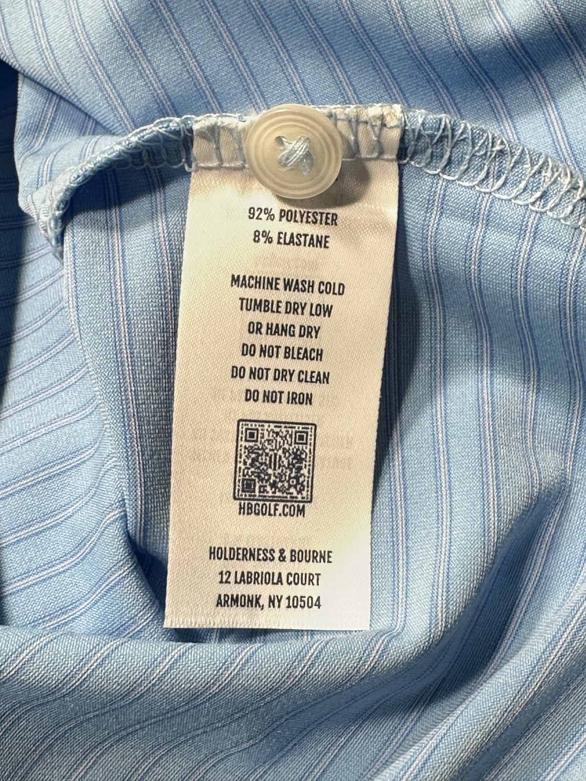 Holderness & Bourne Striped -Blue Golf Polo Shirt Men’s M Tailored Fit