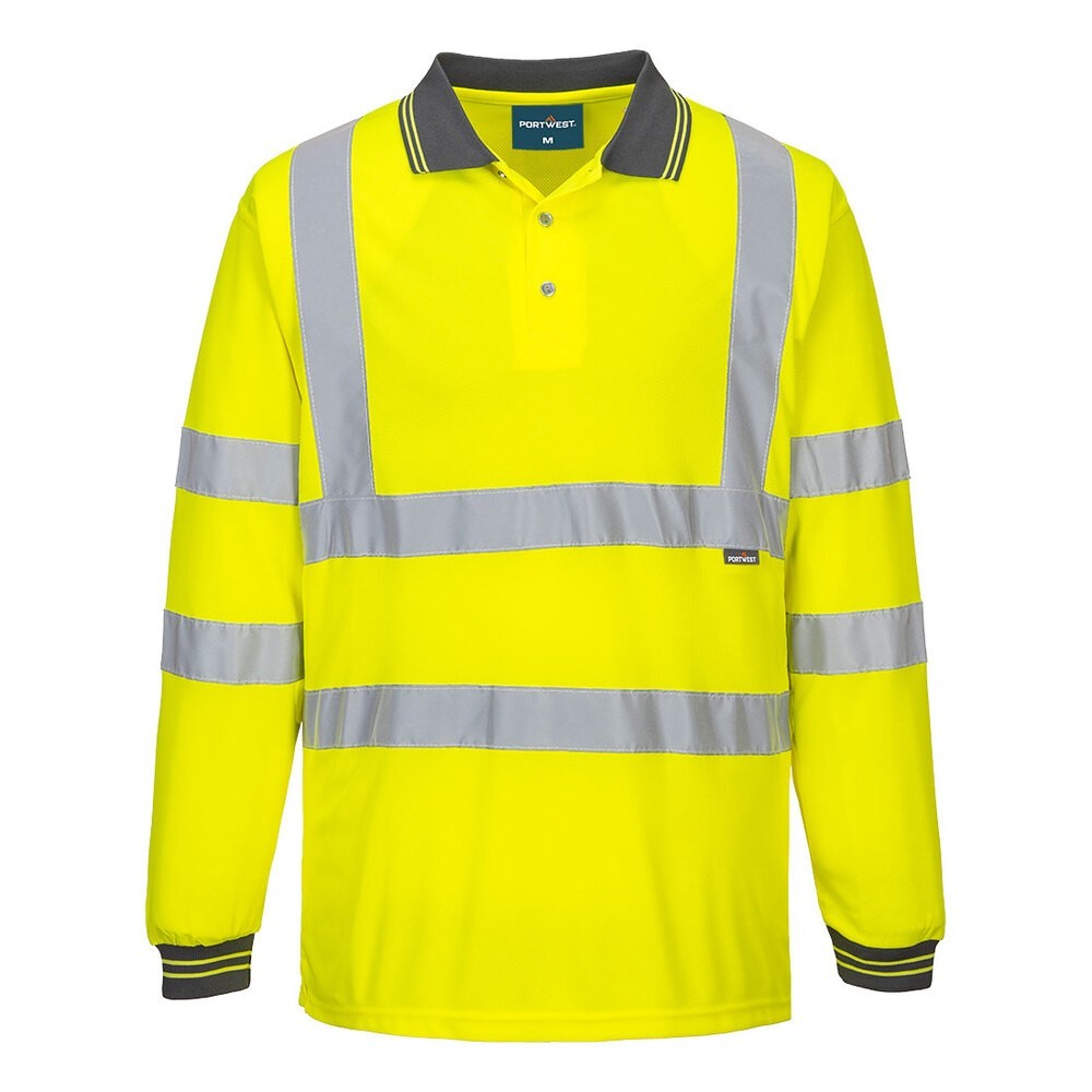 Portwest Hi-Vis Yellow Polo Shirt – Tall Large – S277YETL