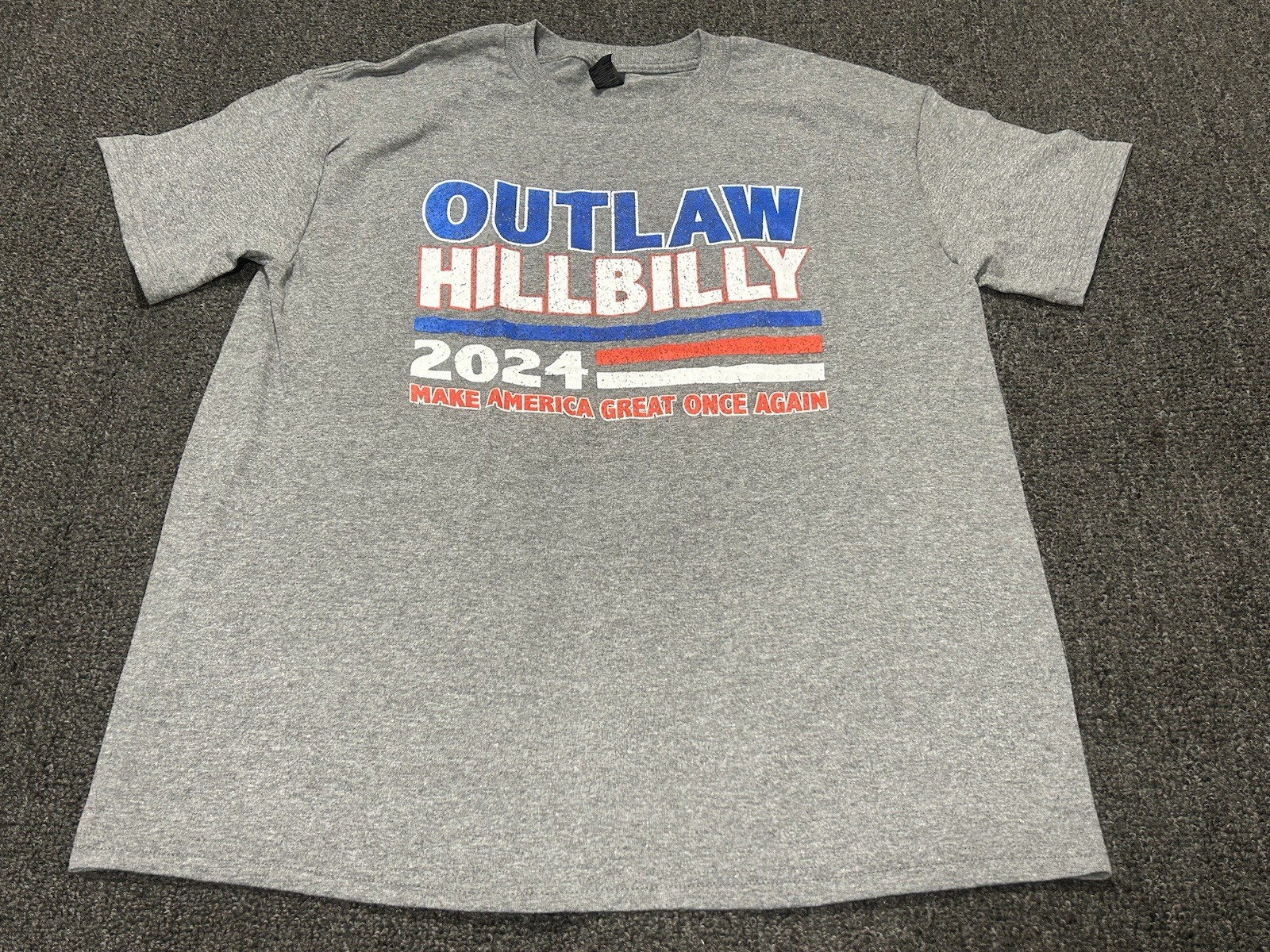 Outlaw Hillbilly 2024 T Shirt Mens Medium Vote Trump For President 2024 Election