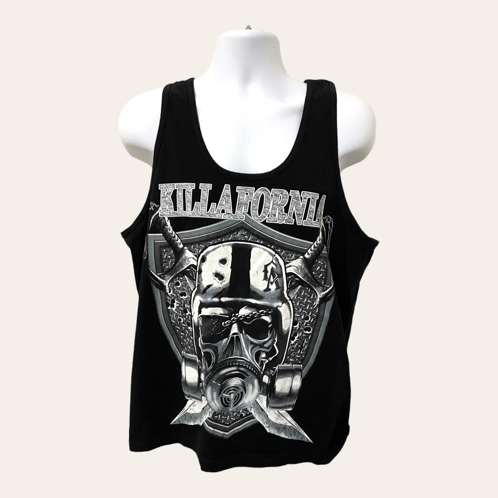 Weiv Gear King Of Street Killafornia Mens Black Tank Shirt Sz XL Sleeveless USA