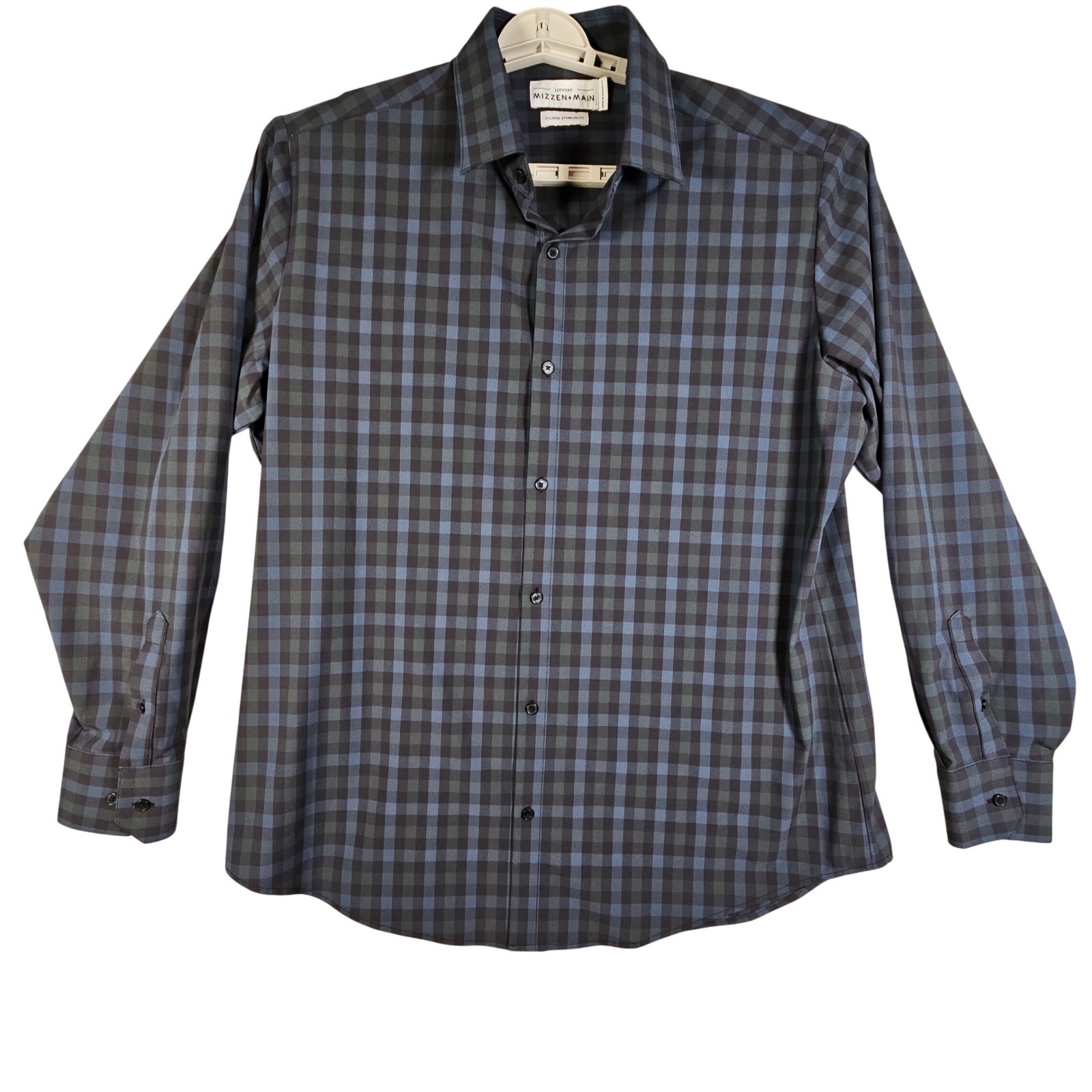 Mizzen+Main Leeward Standard Fit Long Sleeve Gingham Dress Shirt Men’s X-Large