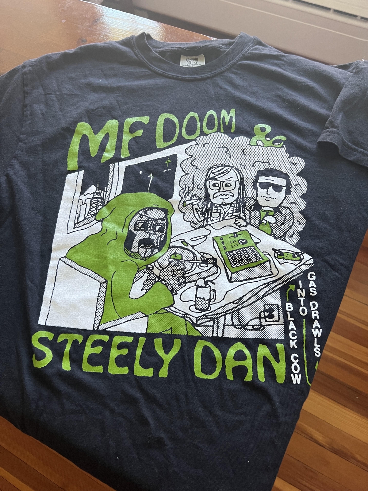 MF Doom x Steely Dan 90s basic black Unisex T shirt classic style NH10744