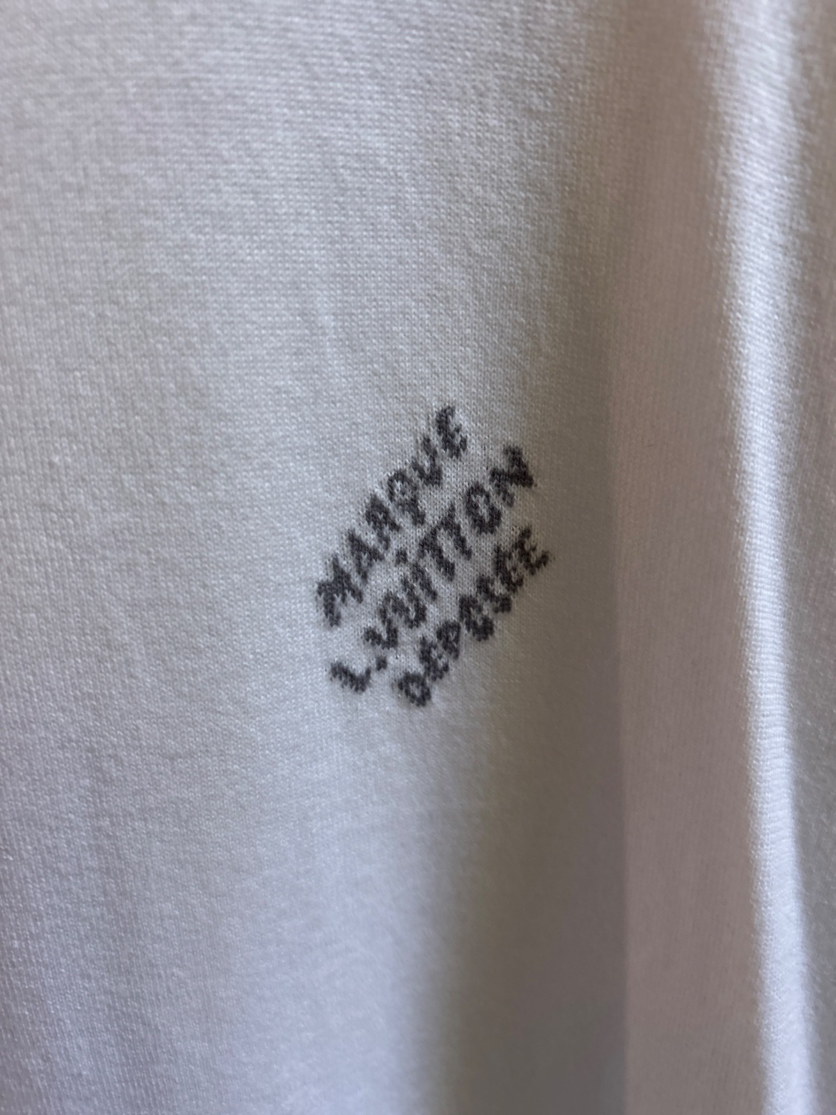 $1010 LOUIS VUITTON LV Short-Sleeved Cotton Crewneck T-Shirt – Milky White – XL