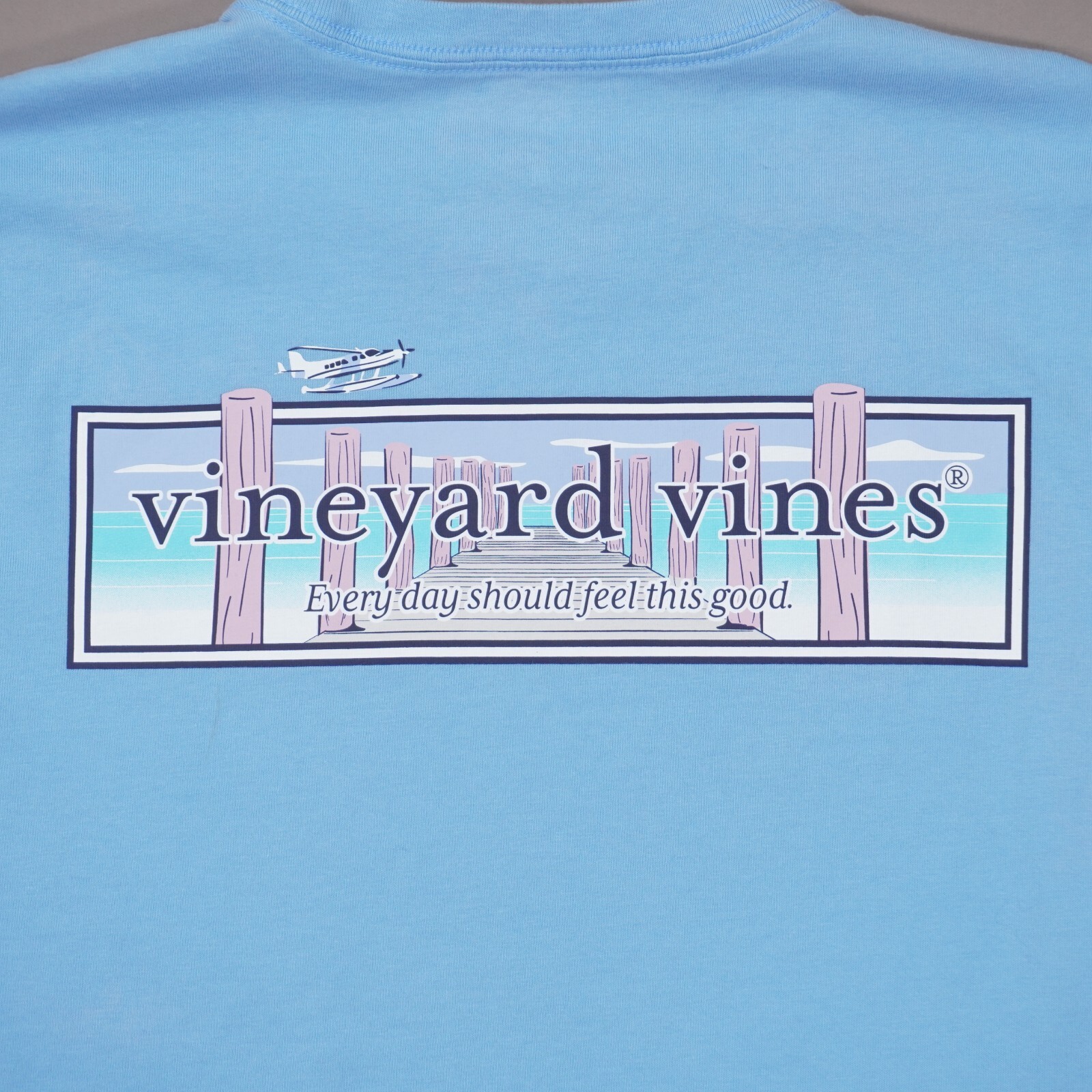 Vineyard Vines Everyday Should Feel This Good T Shirt Mens Medium Blue Cotton