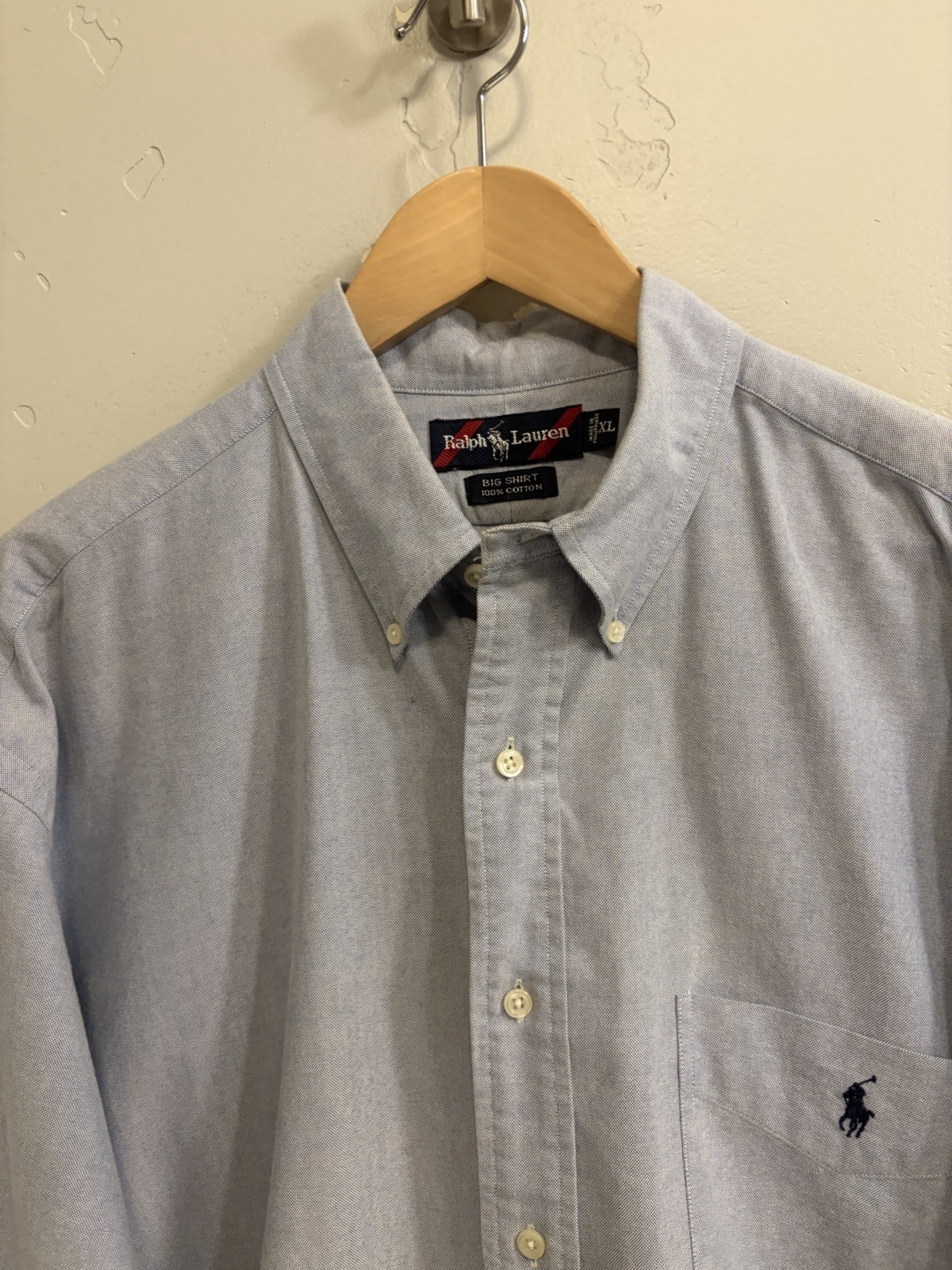 Ralph Lauren Men’s Size XL Tall Classic Fit Blue Oxford Button-Down Shirt